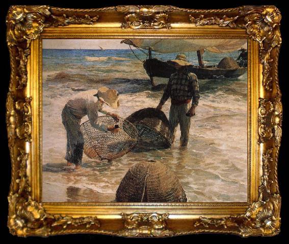 framed  Joaquin Sorolla Fisherman, ta009-2
